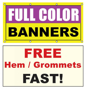 Banners…Call for Pricing.