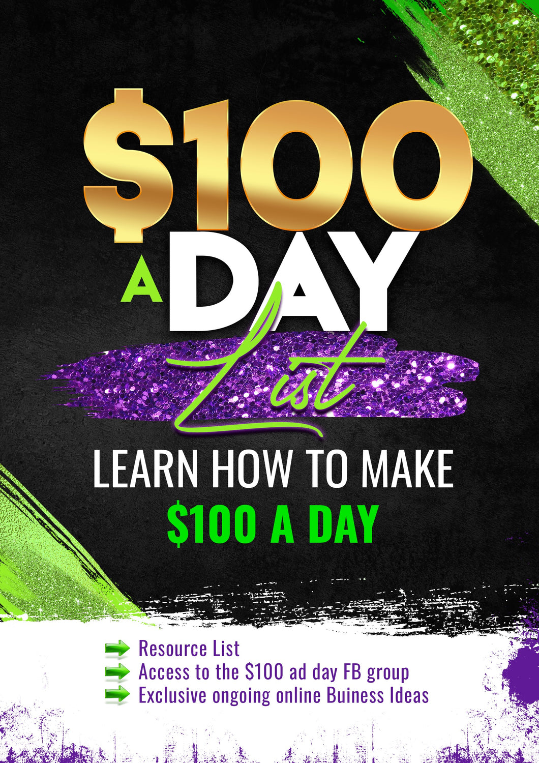 100-A-DAY ONLINE IDEA LIST